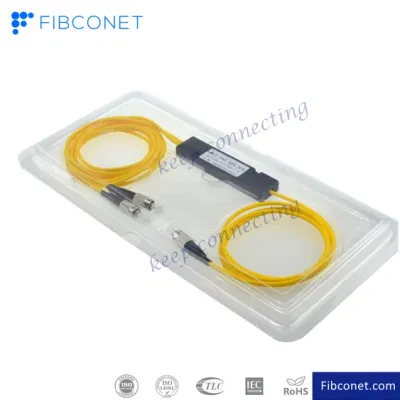 1 x 2 kleine Box, 3,0 mm, 1 m, FC/Upc-Glasfaser-FBT-Splitter